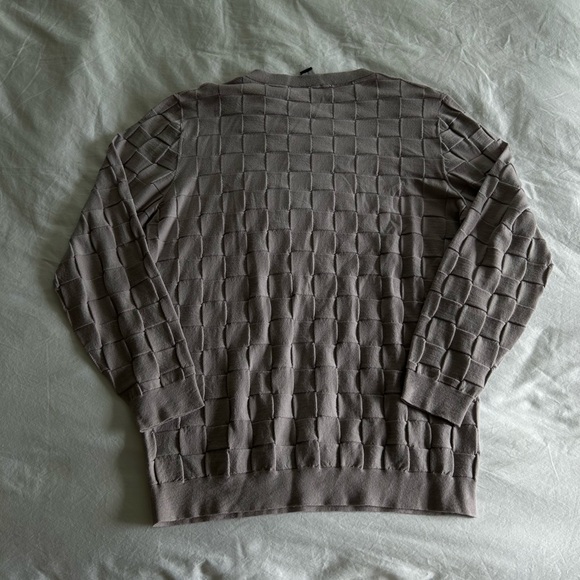 GIORGIO ARMANI Check-Weave Sweater in XL in dusty violet - Picture 4 of 4